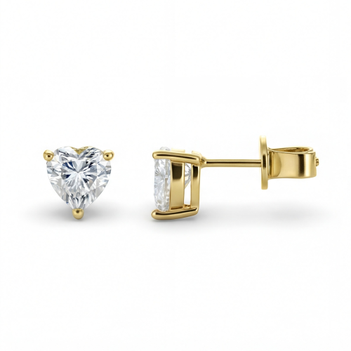 Allure - hartvormige moissanite oorbellen