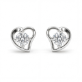 Etheria - Moissanite Hart Oorbellen