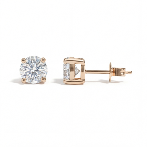 Nova - moissanite oorknopjes