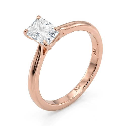 Lustra – Radiant Solitair Moissanite Ring