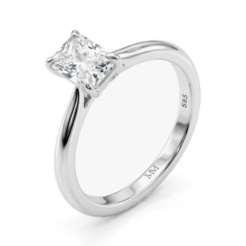 Lustra – Radiant Solitair Moissanite Ring