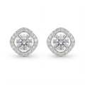 Spaced Halo - Halo Moissanite Stud Oorbellen