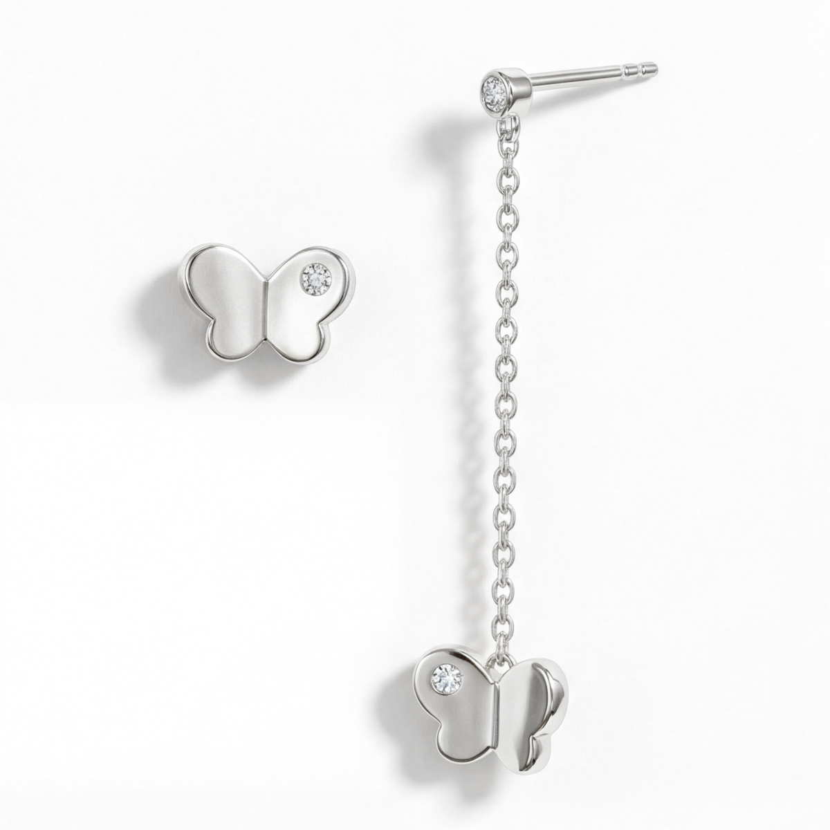 Butterfly Drops - Moissanite Oorhangers