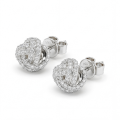 Cluster Spheres - moissanite oorknopjes in een pavézetting
