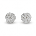 Cluster Spheres - moissanite oorknopjes in een pavézetting