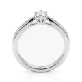 Sophia ring - moissanite verlovingsring met pavé zijstenen