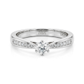 Sophia ring - moissanite verlovingsring met pavé zijstenen