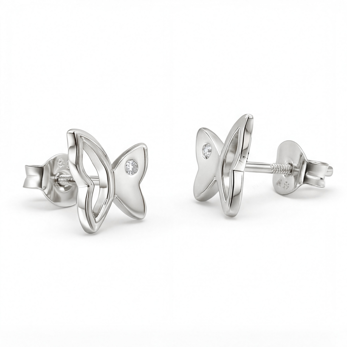Vlinder Schoonheid - Moissanite Stud Oorbellen