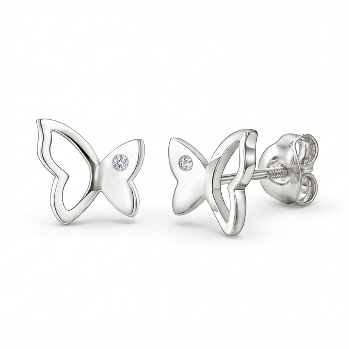 Vlinder Schoonheid - Moissanite Stud Oorbellen
