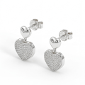 Hearts of Pavé - moissanite oorhangers in een pavézetting