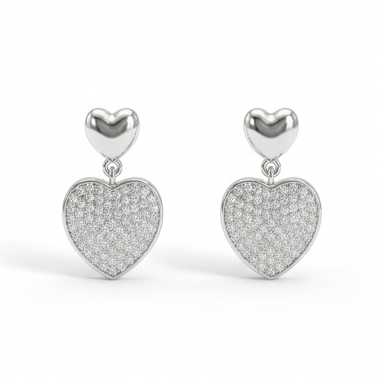 Hearts of Pavé - Moissanite Oorhangers in Pavé Zetting