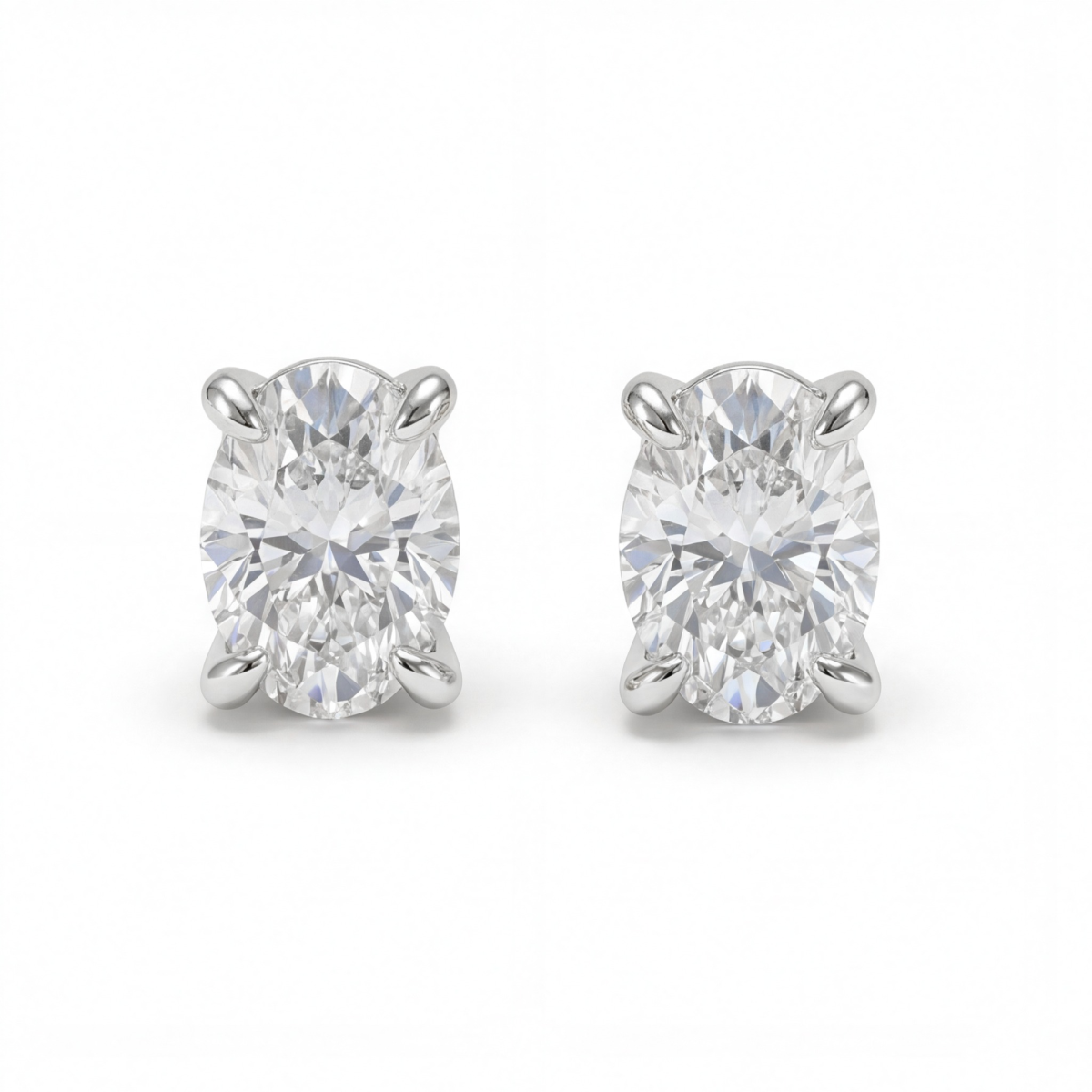 Ovalis – Ovaal Moissanite Oorknopjes