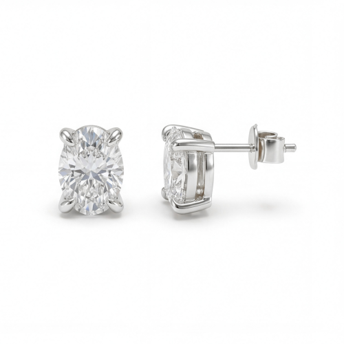 Ovalis – Ovaal Moissanite Oorknopjes