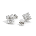 Moissanite Quadrants - Moissanite Oorknopjes