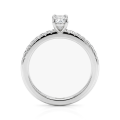 Nina Ring - Ovaal Moissanite Ring met Pavé Zijstenen