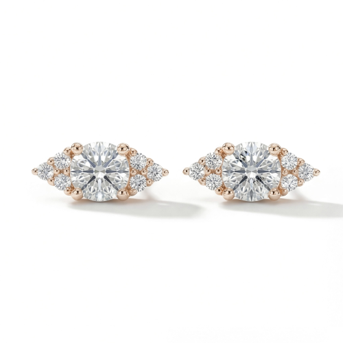 Lustrous - moissanite oorknopjes