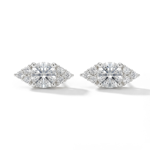 Lustrous - moissanite oorknopjes