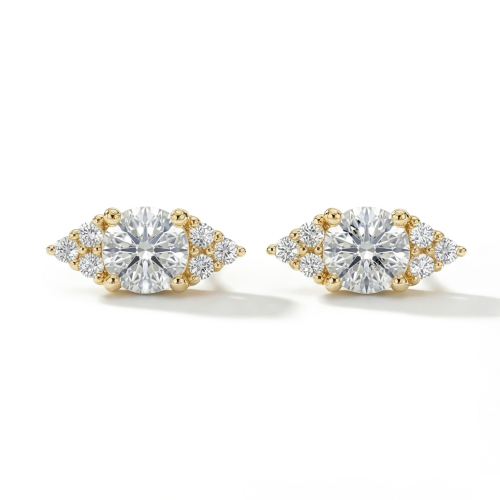 Lustrous - moissanite oorknopjes