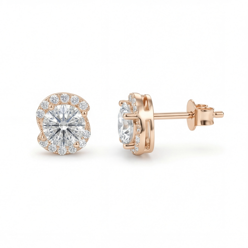 Divine Dots - moissanite oorknopjes