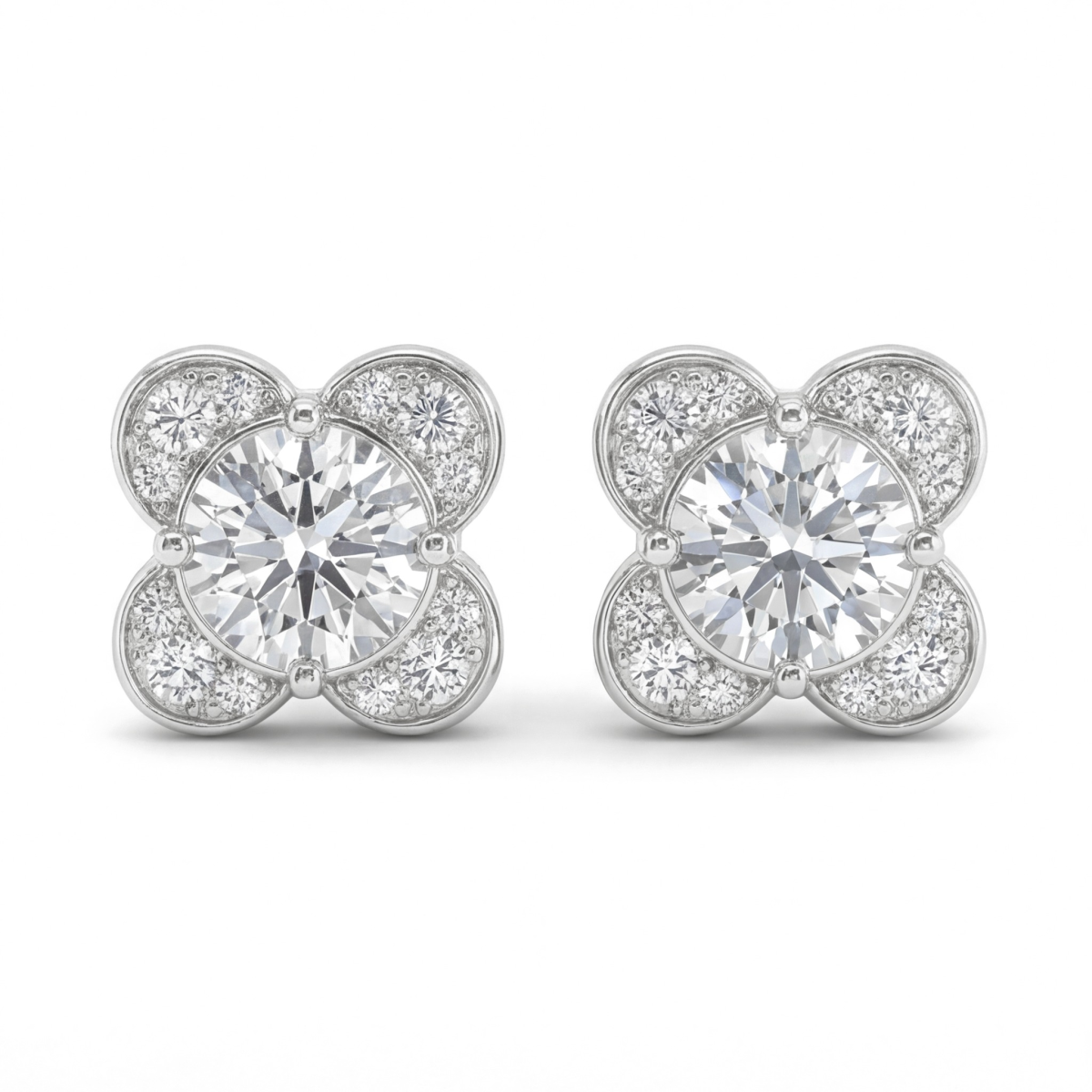 Moissanite Blooms - Moissanite oorbellen