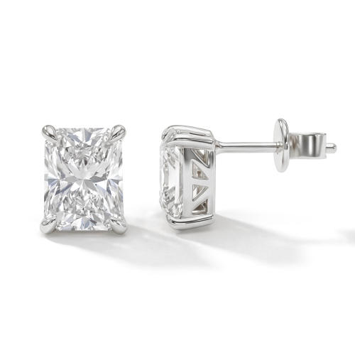 Lustrine - radiant moissanite oorknopjes