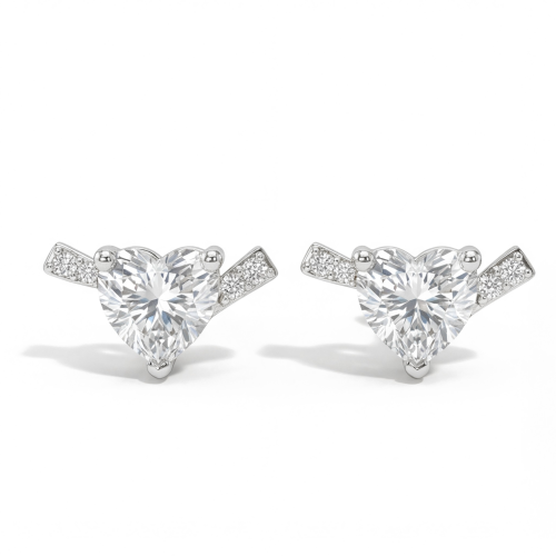Heart's Desire - Moissanite Oorknopjes