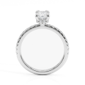 Astra - Moissaniet ring met pavé stenen en verborgen halo