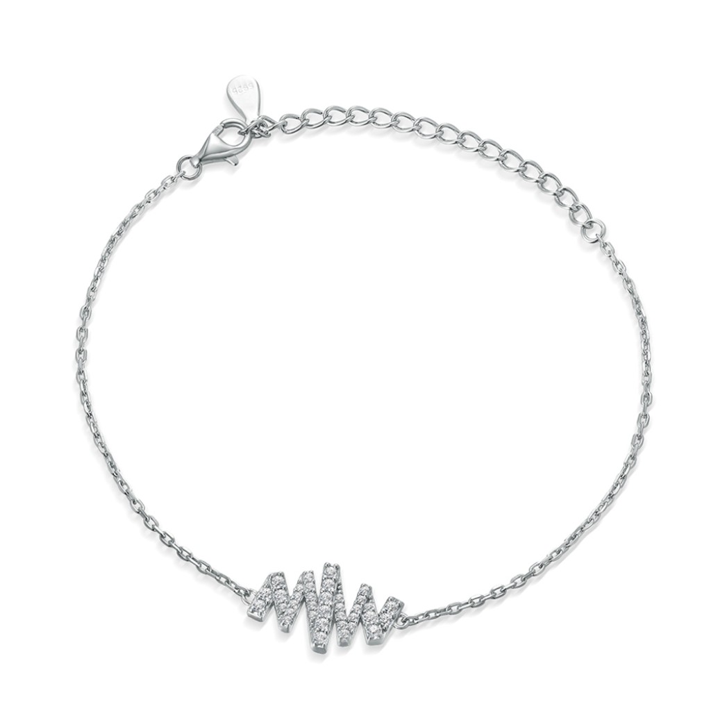 Spiralux - Verstelbare Moissanite Armband Met Pave Symboolontwerp