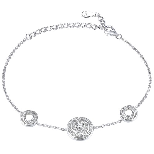 Cirquel - Moissanite Armband Met Dubbele Halo Geschakelde Stations