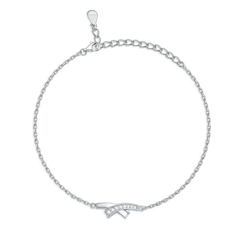 Halcyon - Moissanite Crescent Armband Met Pavézetting