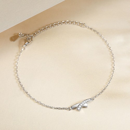 Halcyon - Moissanite Crescent Armband Met Pavézetting