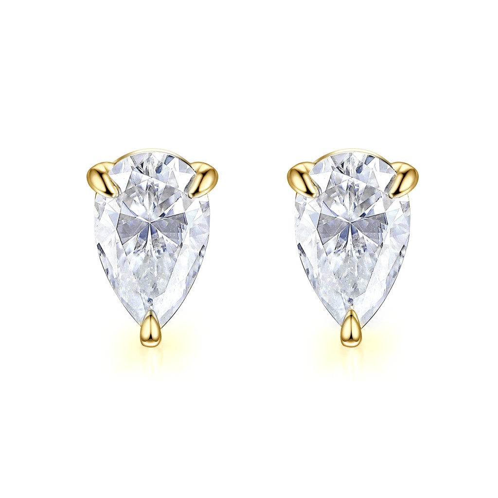 Droplet - Peer Cut Moissanite Oorbellen