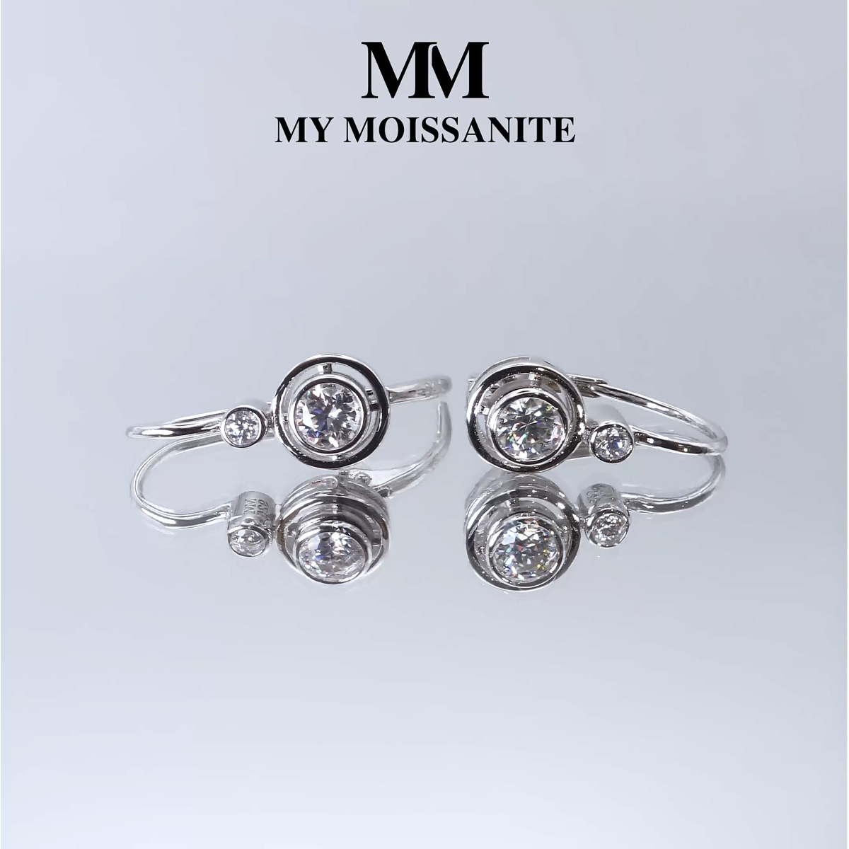 Lunar - Moissanite oorbellen