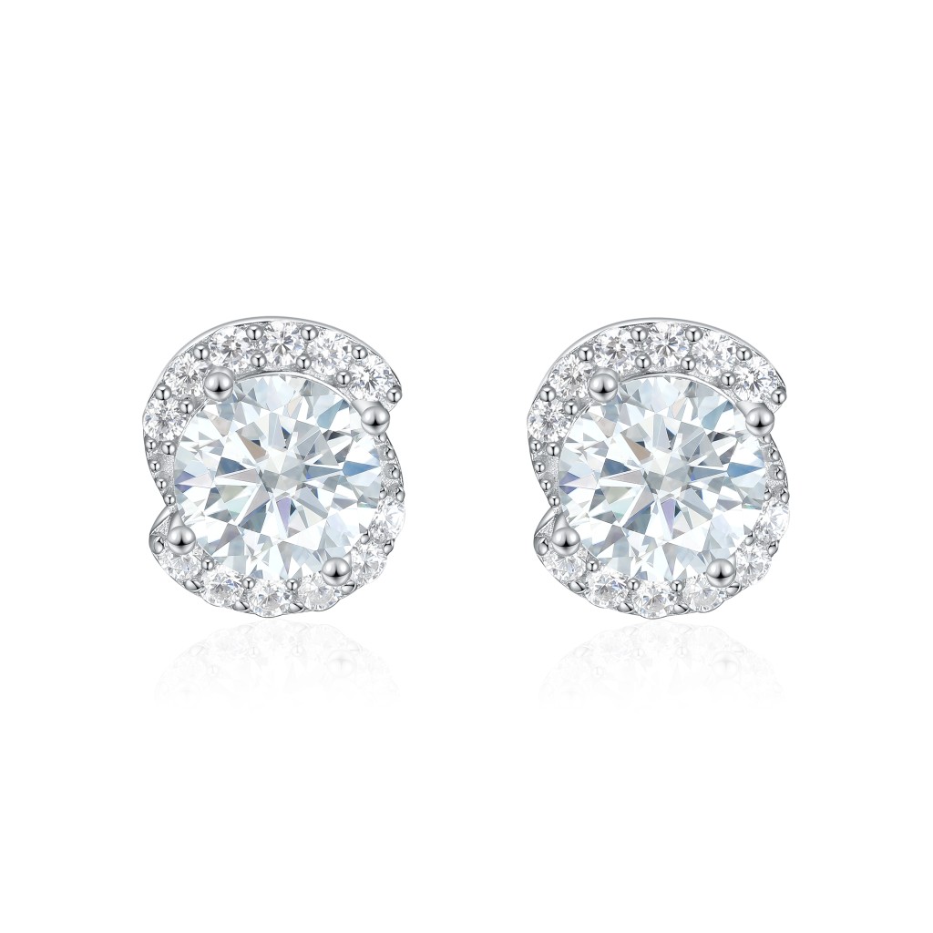 Divine Dots - Moissanite Oorknopjes