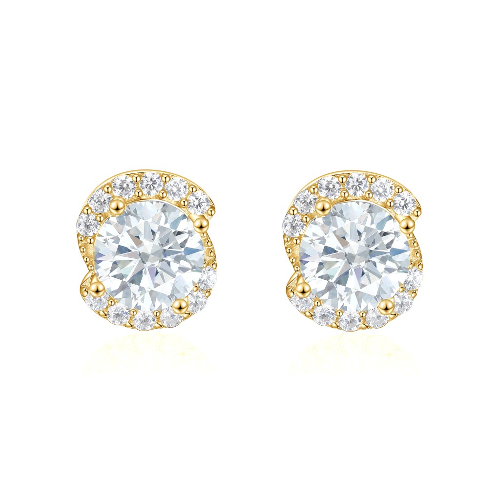 Divine Dots - Moissanite Oorknopjes