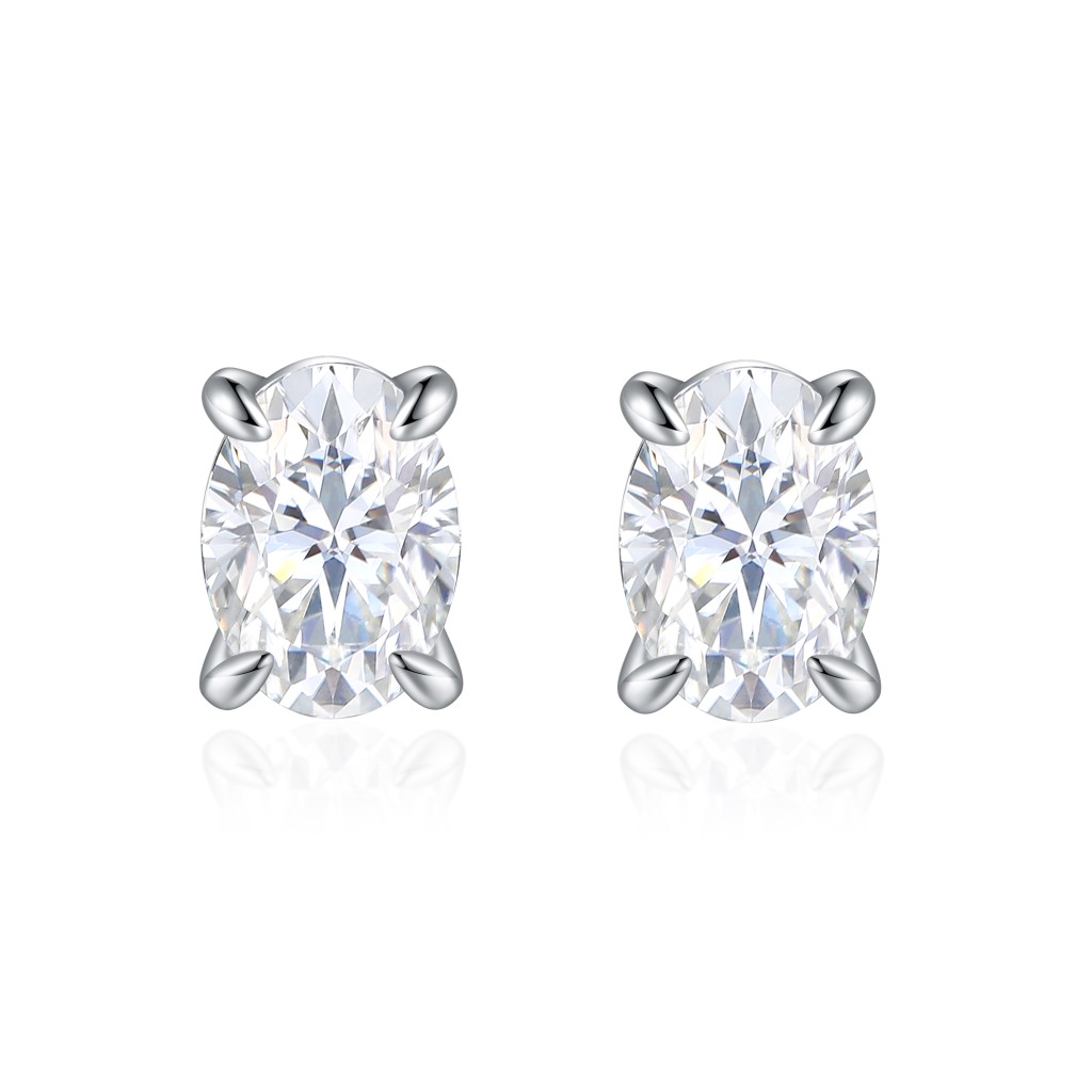 Ovalis – Ovaal Moissanite Oorknopjes