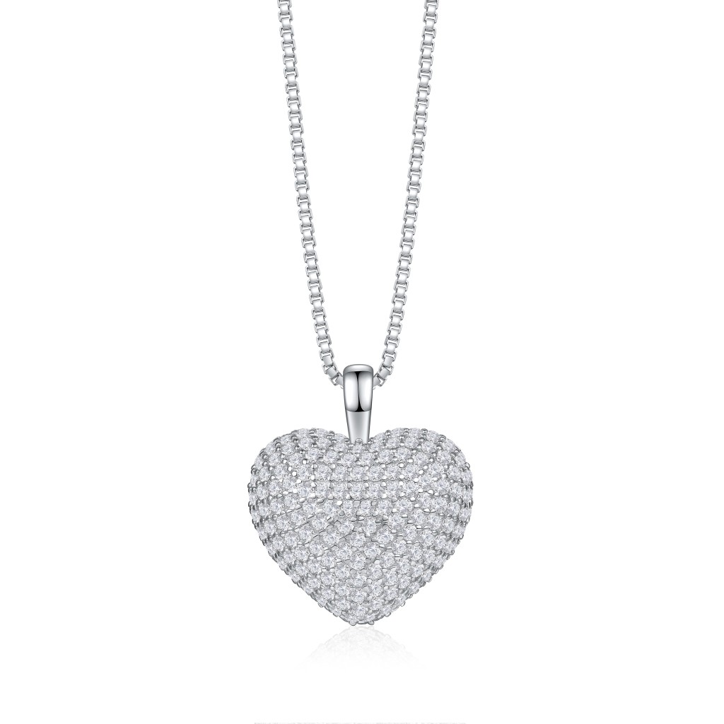 Serenade - Hartvormige Pavé Moissanite Hanger