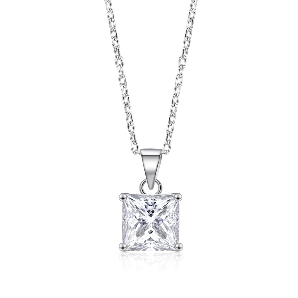 Regent - Princess Geslepen Moissanite Solitaire Hanger