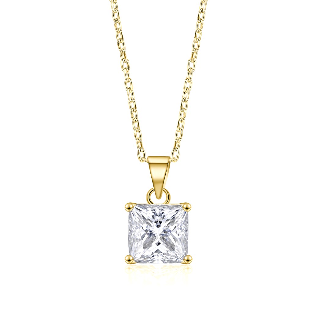 Regent - Princess Geslepen Moissanite Solitaire Hanger