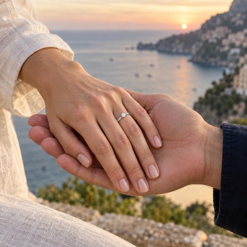 Ella - Solitair Moissanite Verlovingsring - 