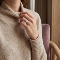 Poirine - Peer Geslepen Moissanite Ring Met Hidden Halo En Pavé Accentstenen