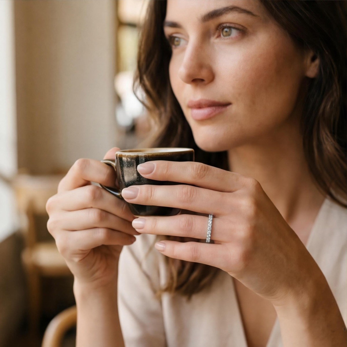 Evertina - Moissanite Eternity Ring