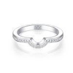 Cirquette - Gecontoureerde Moissanite Trouwring Met Accentstenen
