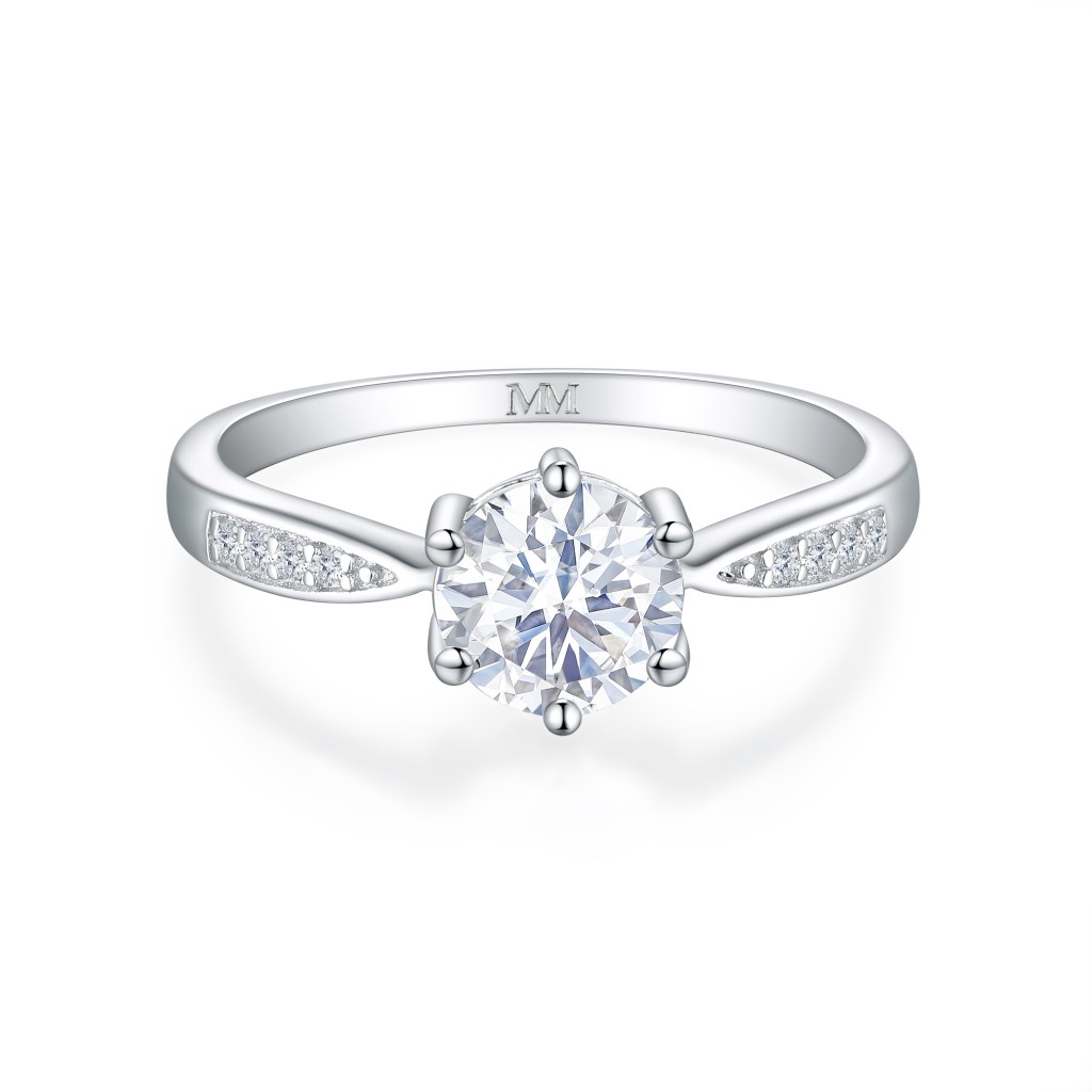 Stellar - Moissanite Verlovingsring Met Pavé Zijstenen