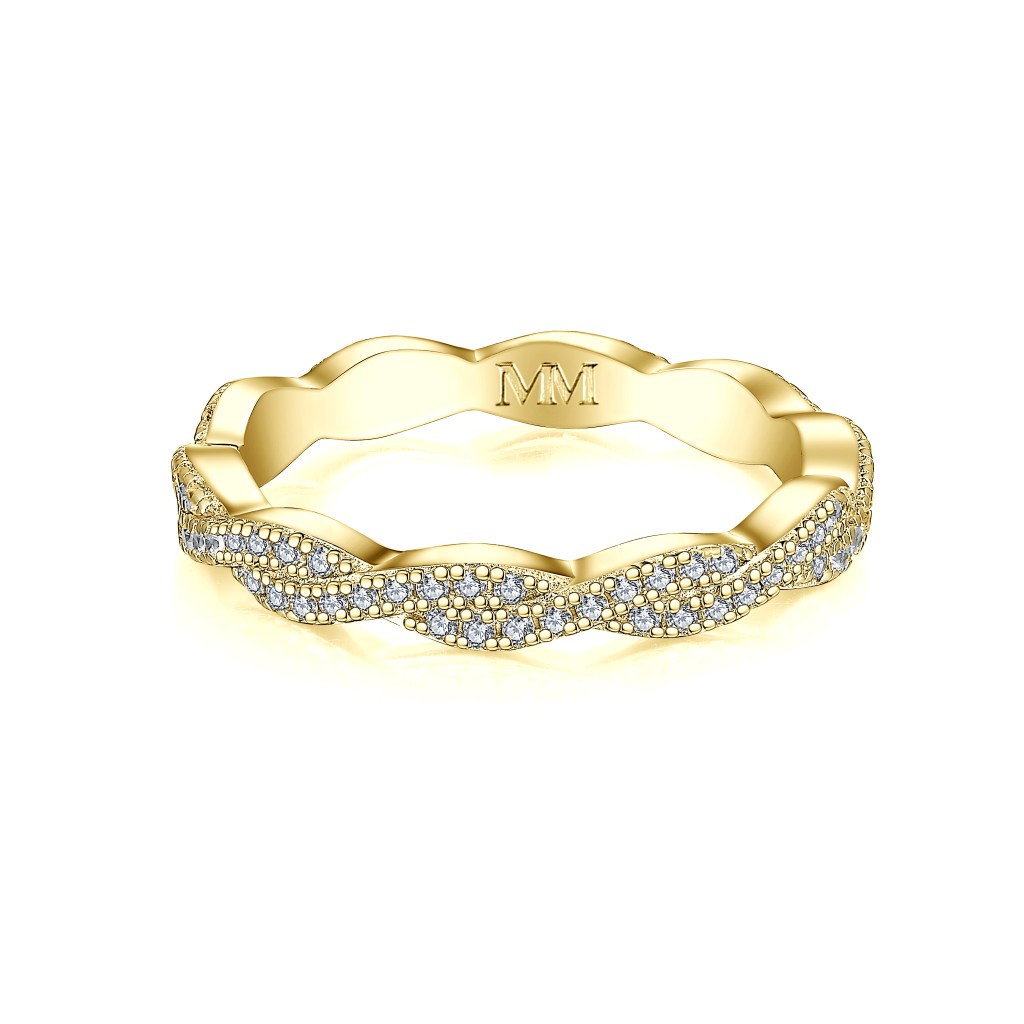 Seraph - Moissanite Eternity Ring Met Twisted Pavé Ontwerp