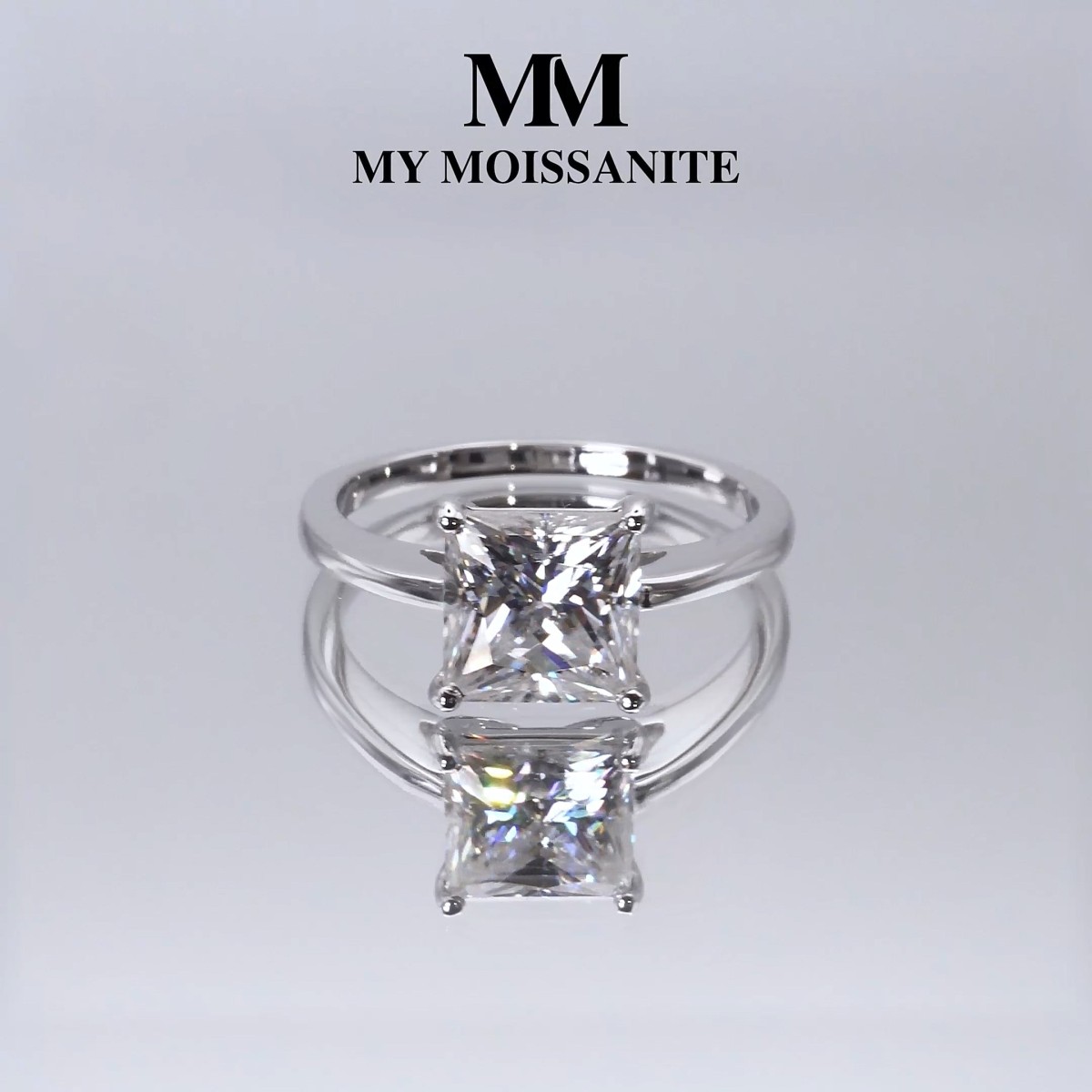 Iris - Princess Solitair Moissanite Ring | My Moissanite