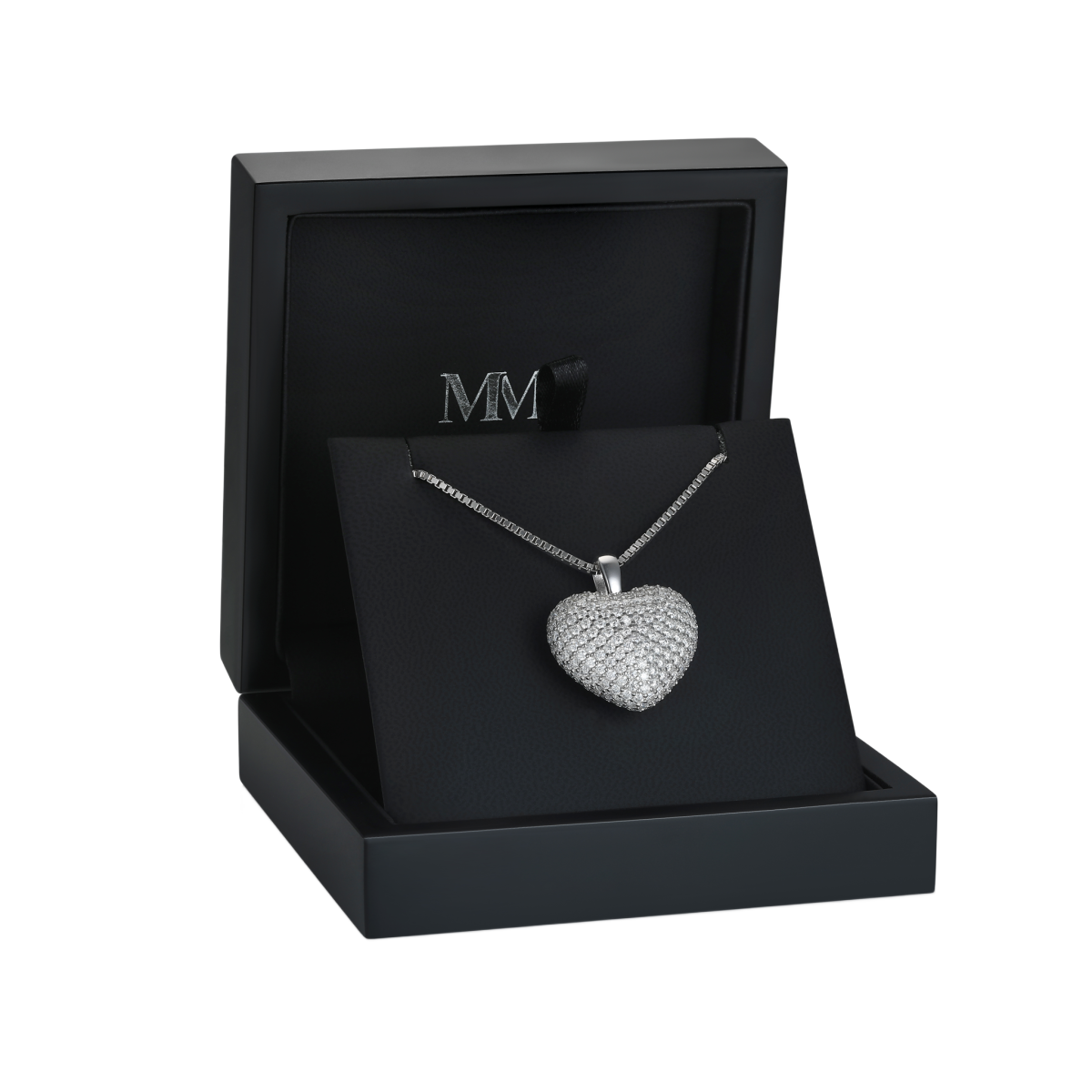Serenade - Hartvormige Pavé Moissanite Hanger