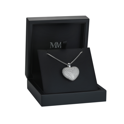 Serenade - Hartvormige Pavé Moissanite Hanger
