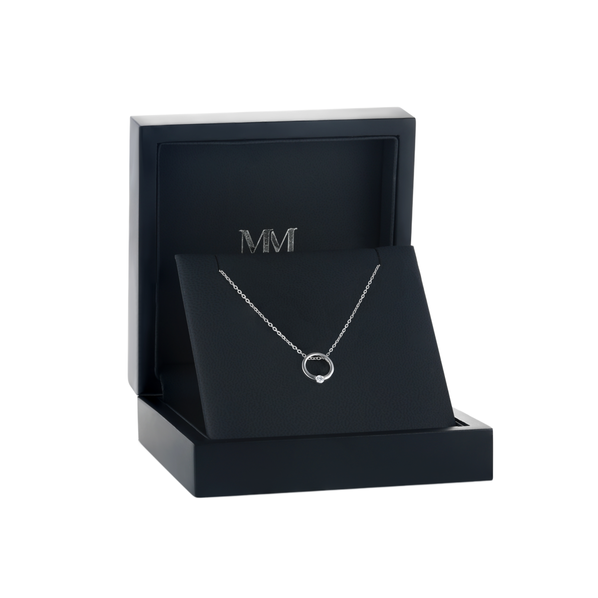 Luna - Hedendaagse Solitaire Moissanite Hanger