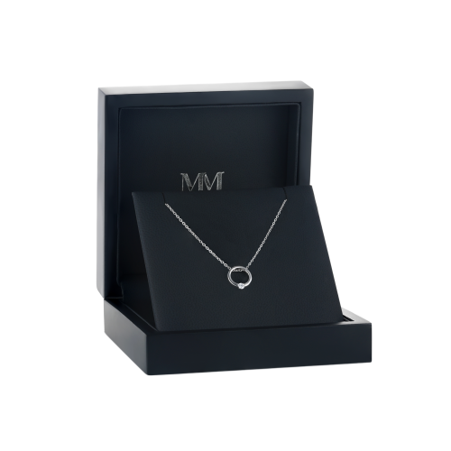Luna - Hedendaagse Solitaire Moissanite Hanger